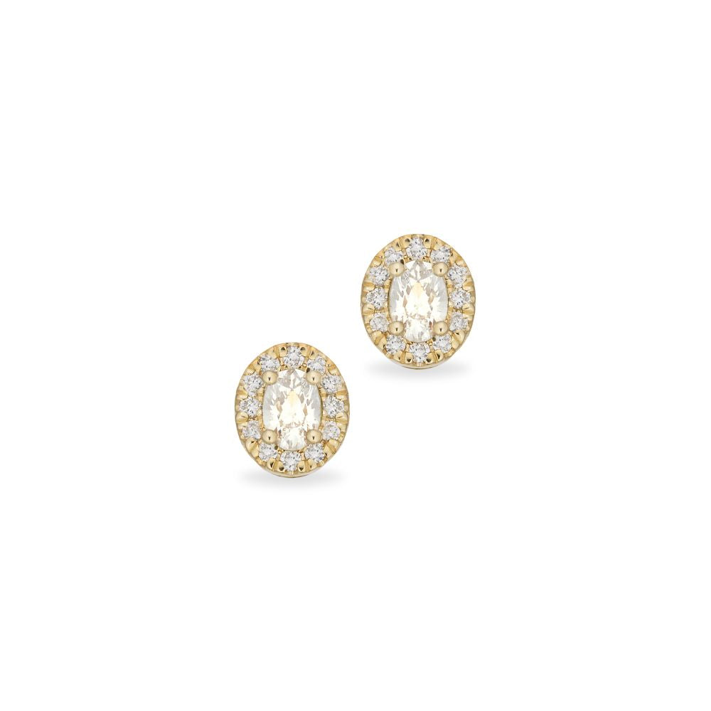 Scrouples 14kt Rosette øreringe Med Diamanter 121945 - Scrouples Øreringe