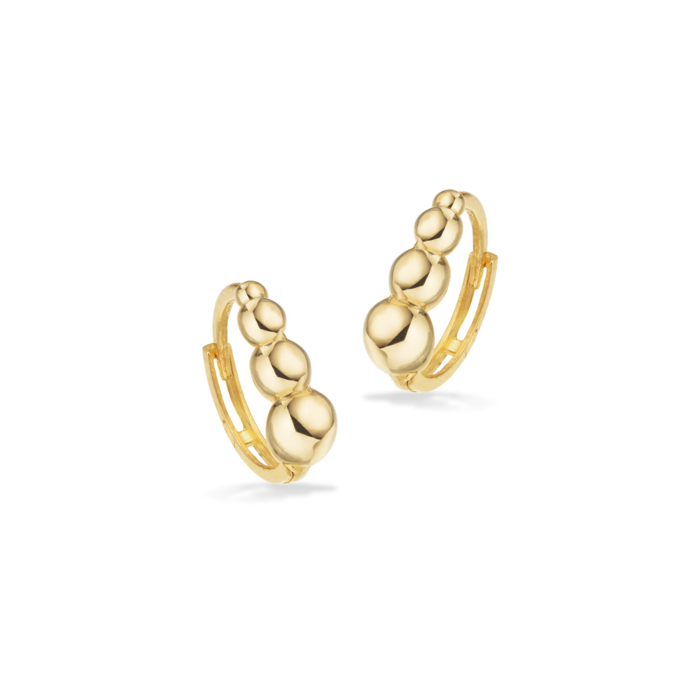 Scrouples Karat Guld Kugle Creoler 12mm 122333 - Scrouples Øreringe  - 1233690185408