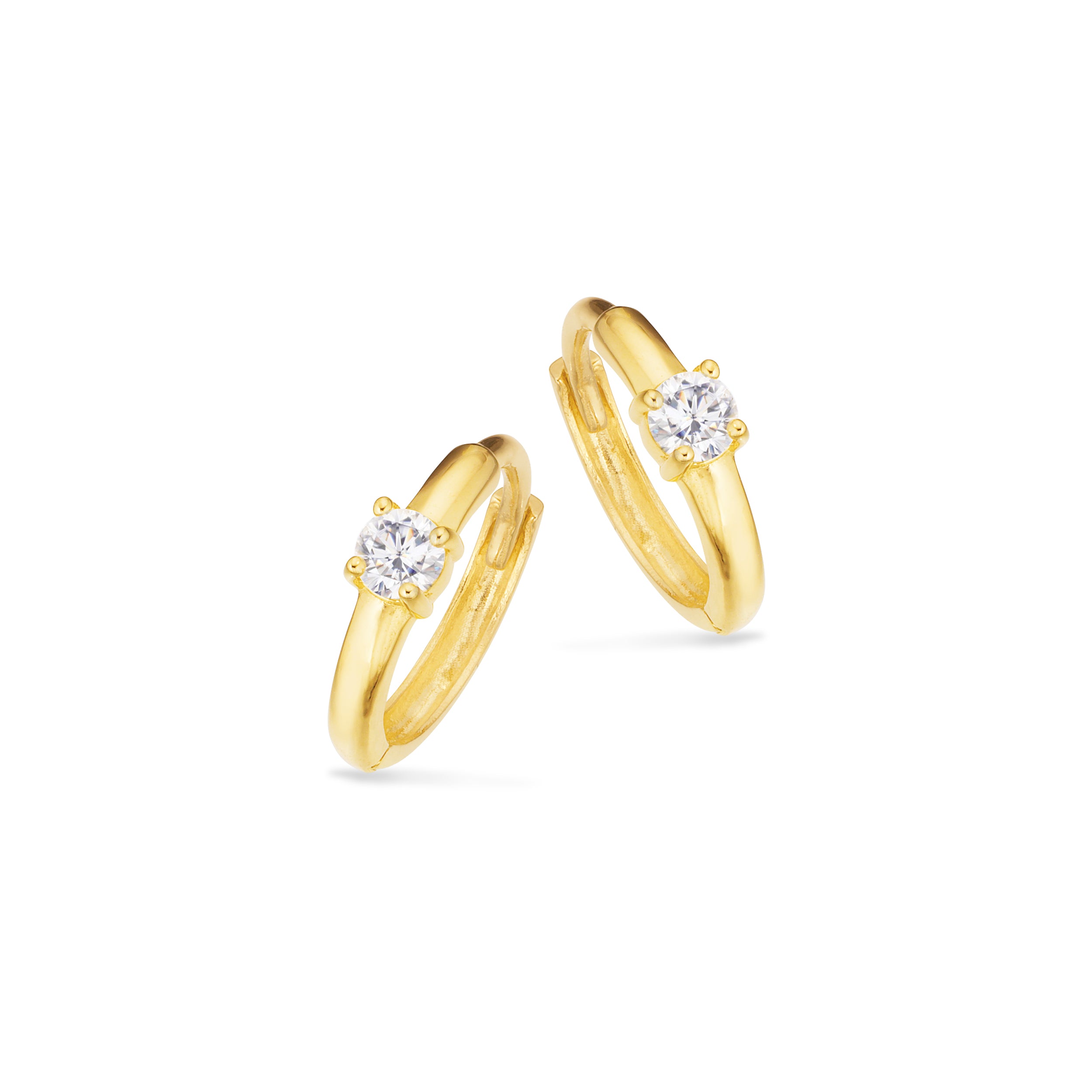 Scrouples Clip Creoler Karat Guld Med Sten 124103 - Scrouples Øreringe  - 1233690227566
