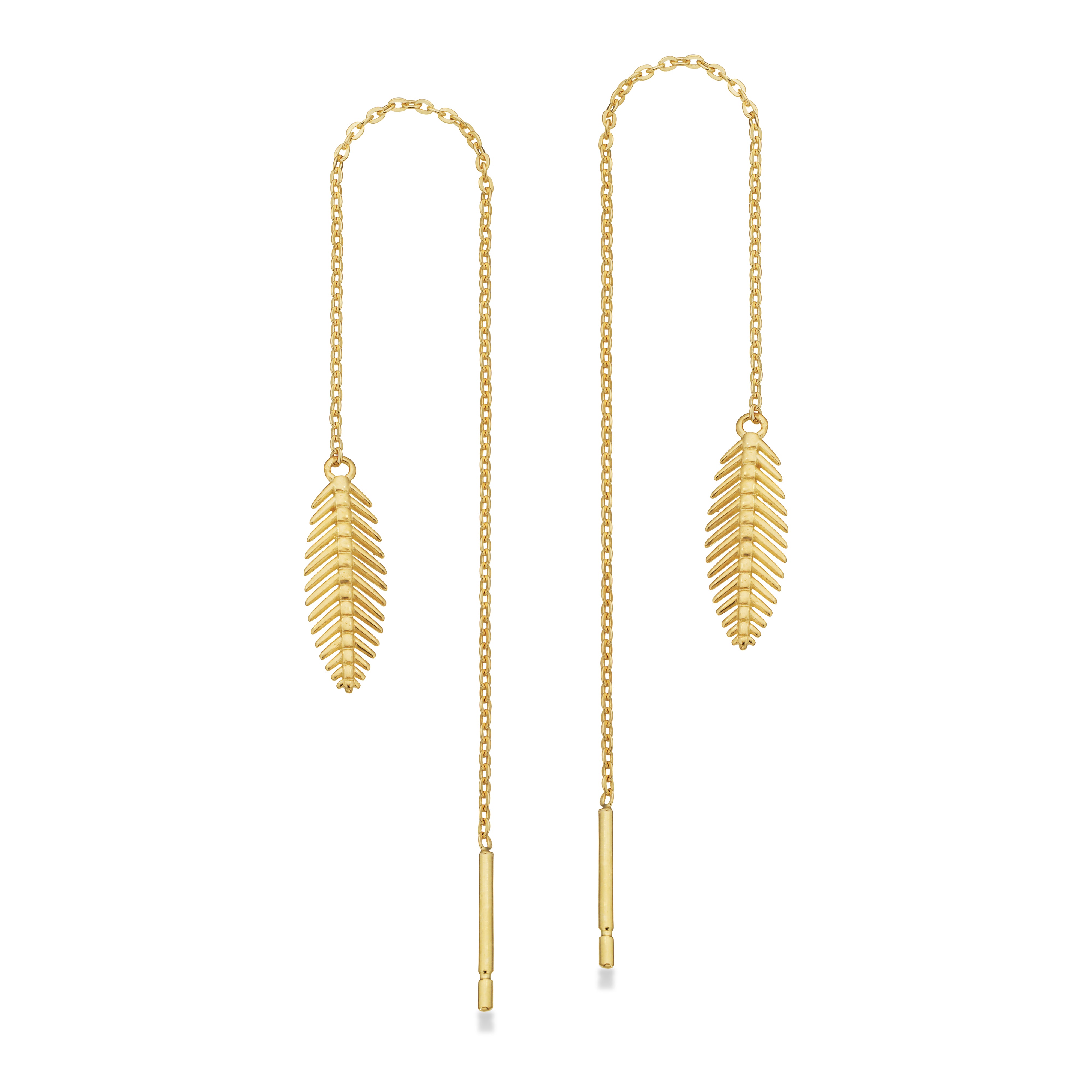 Scrouples Blad ørehængere Karat Guld 124113 - Scrouples Øreringe  - 1233690227559