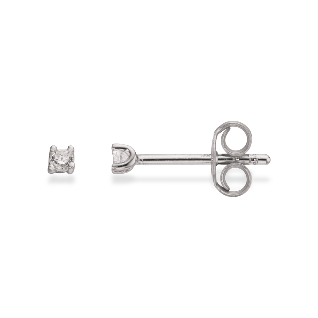 Scrouples Sølv ørestik Med Zirkonia 2mm 139692 - Scrouples Øreringe  - 1233690117171