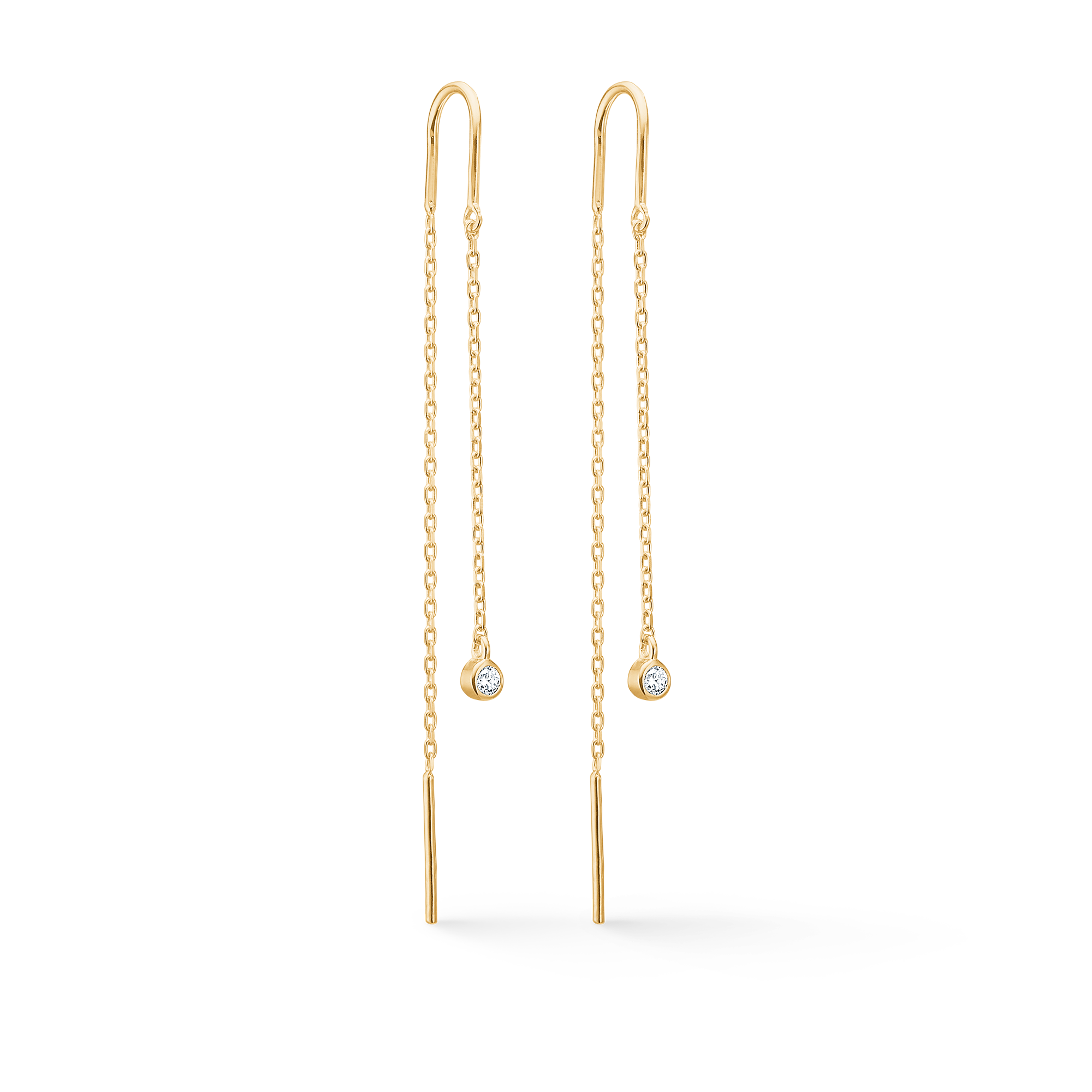 Mads Endless Allure 14kt Guld ørehænger Med Diamanter 1501147 - Mads Z Øreringe