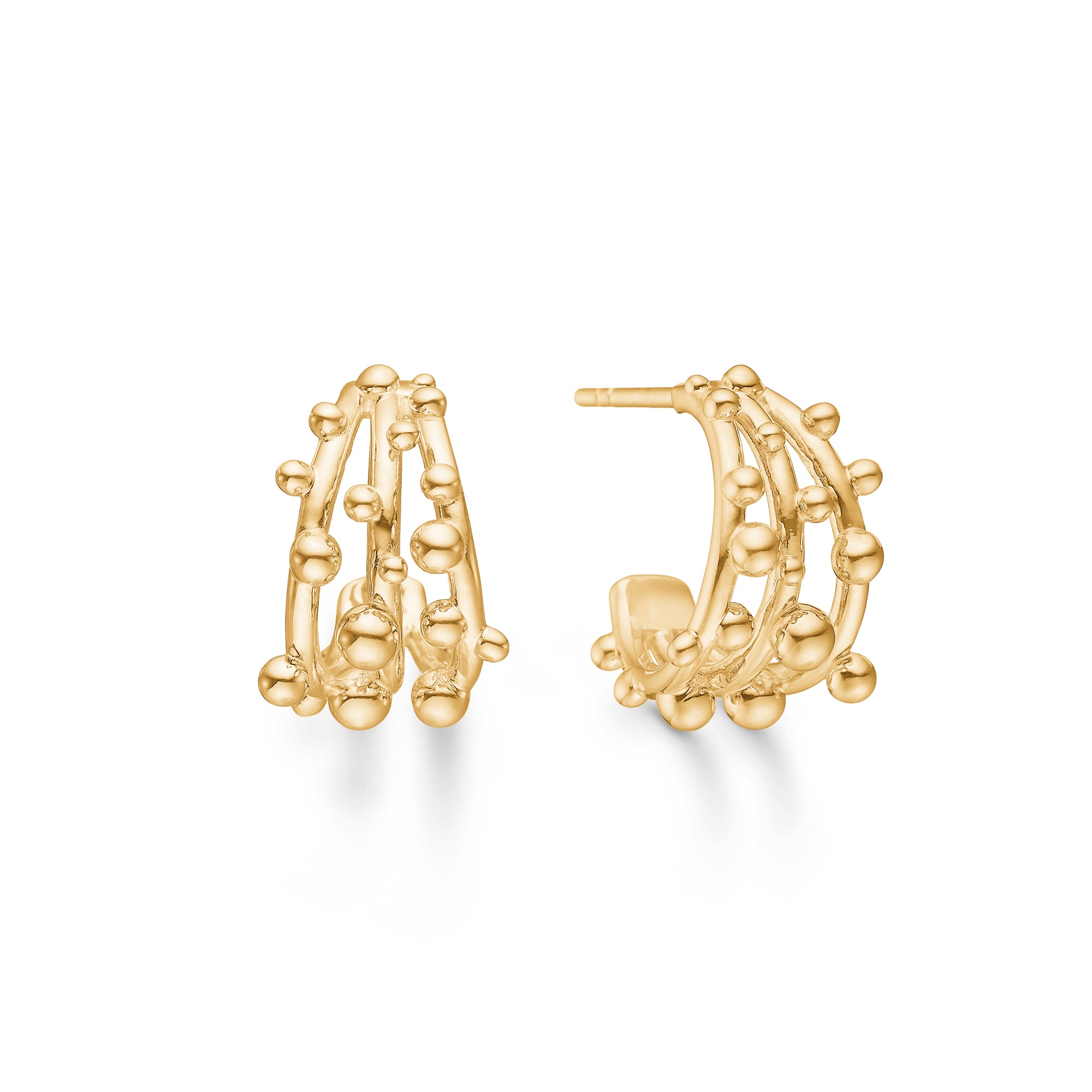 Mads Bubbles 14kt Creoler Med Kugler 1510166 - Mads Z Øreringe  - 1233690189642