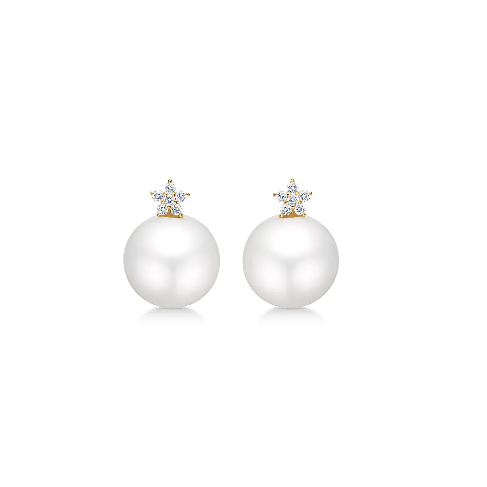 Mads Celeste 14kt ørestikker Med Perle Diamanter 1513133 - Mads Z Øreringe