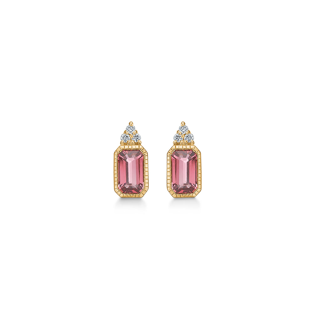 Mads Elvira 14kt Guld ørestikker Med Turmalin Diamant 1516039 - Mads Z Øreringe  - 1233690196015