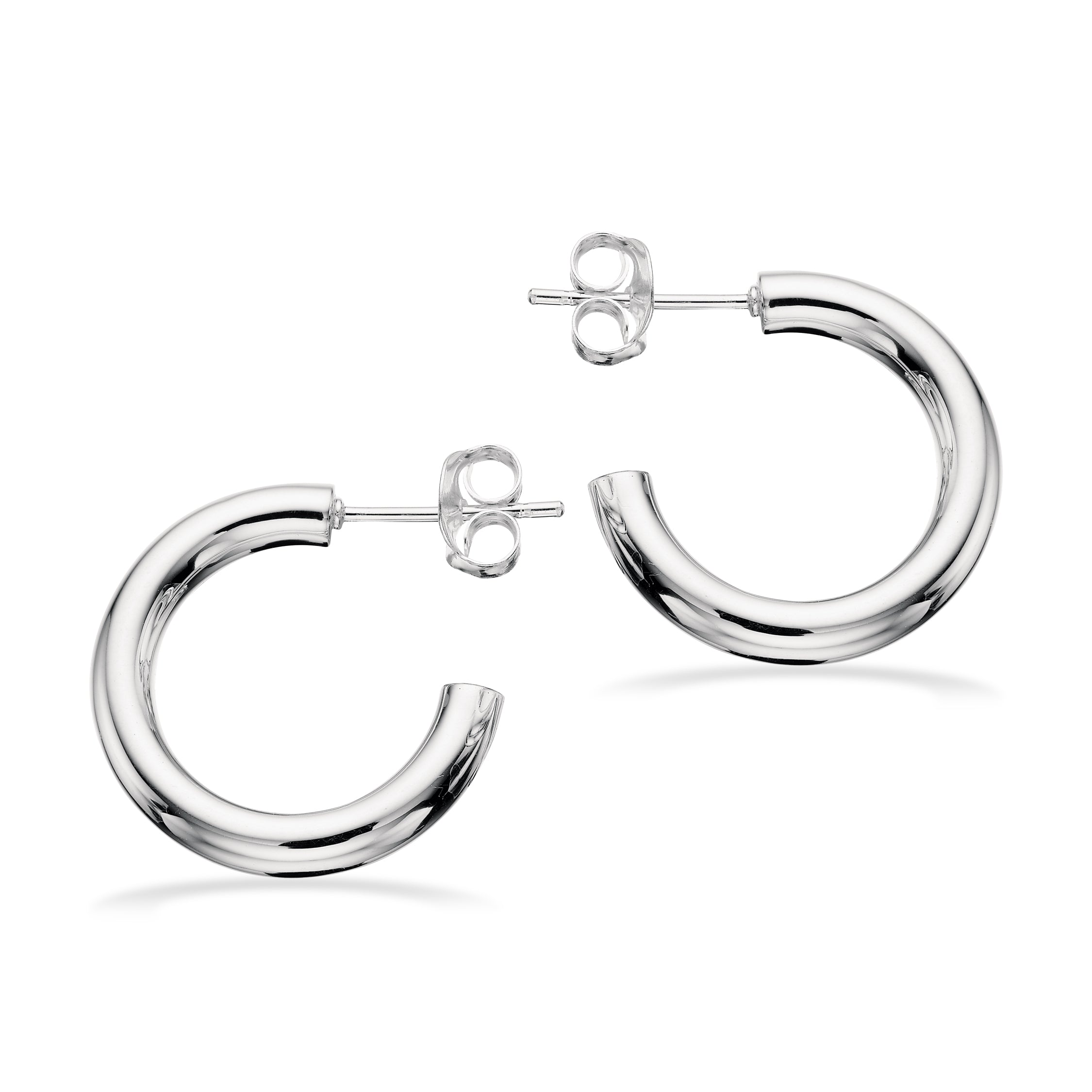 Scrouples Sølv Halv Creoler Med Stik 20mm 151712 - Scrouples Øreringe  - 1233690103136