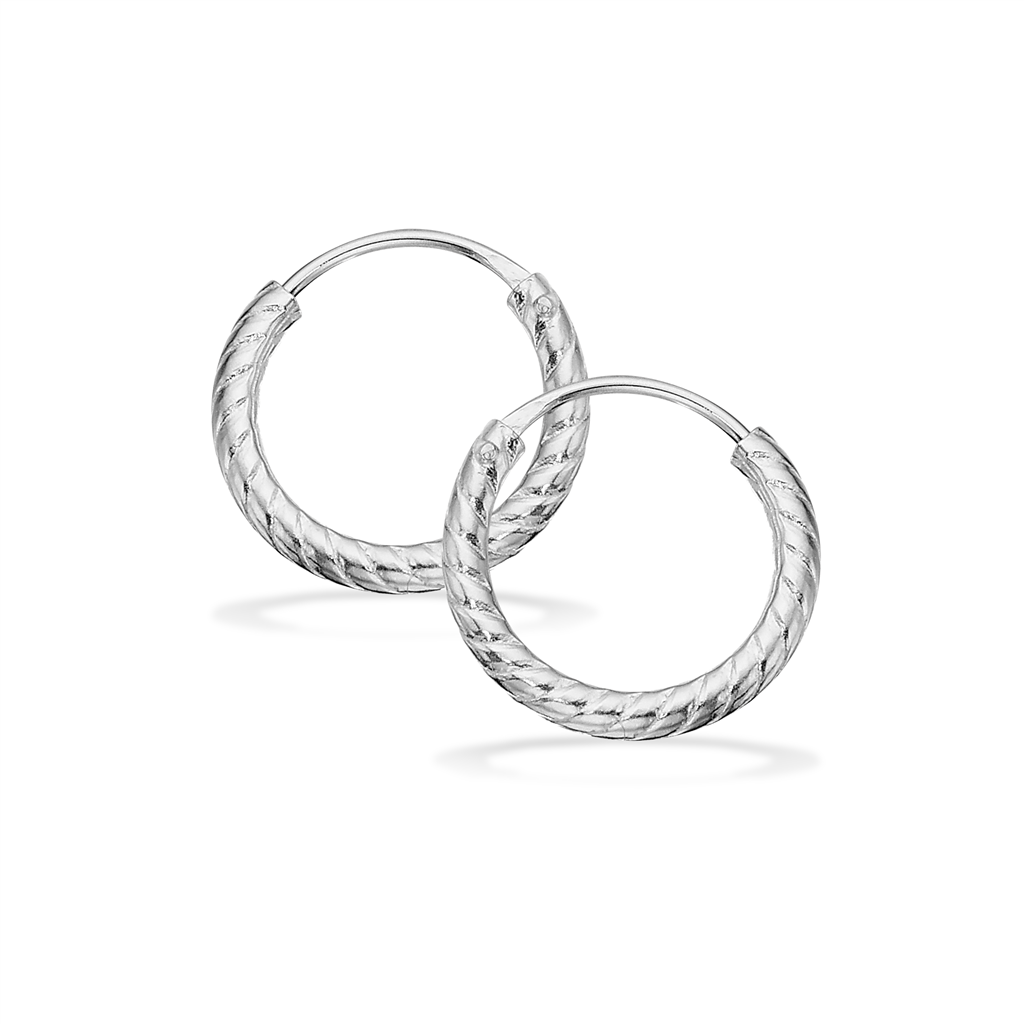 Scrouples Snoet Sølv Creoler 18mm 152022 - Scrouples Øreringe  - 1233690103198