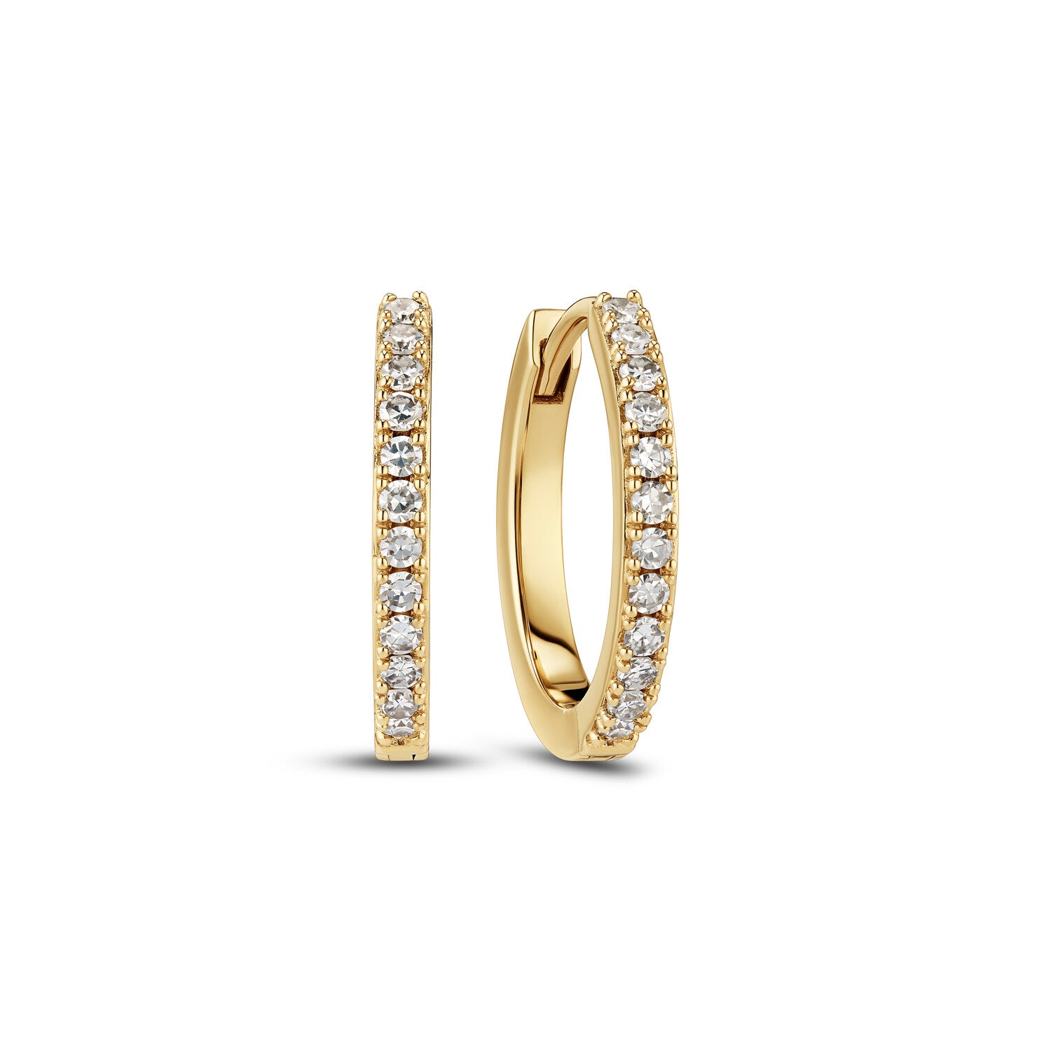 Hvid Alba Guld Guld Lab Grown Diamanter - Øreringe  - 5710699085282
