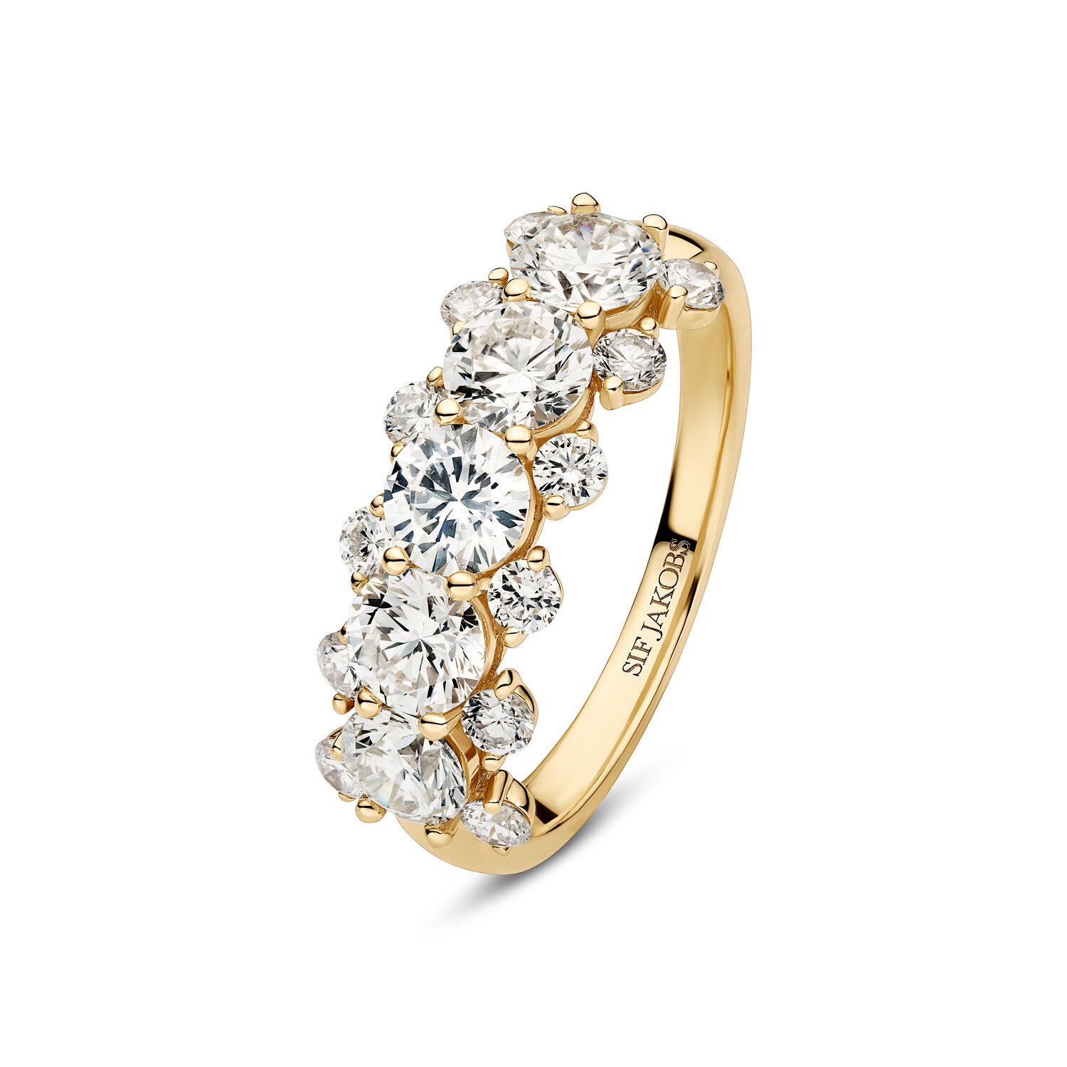 Hvid Ring Fior Grande Guld Guld Lab Grown Diamanter - Fingerringe  - 5710699086579
