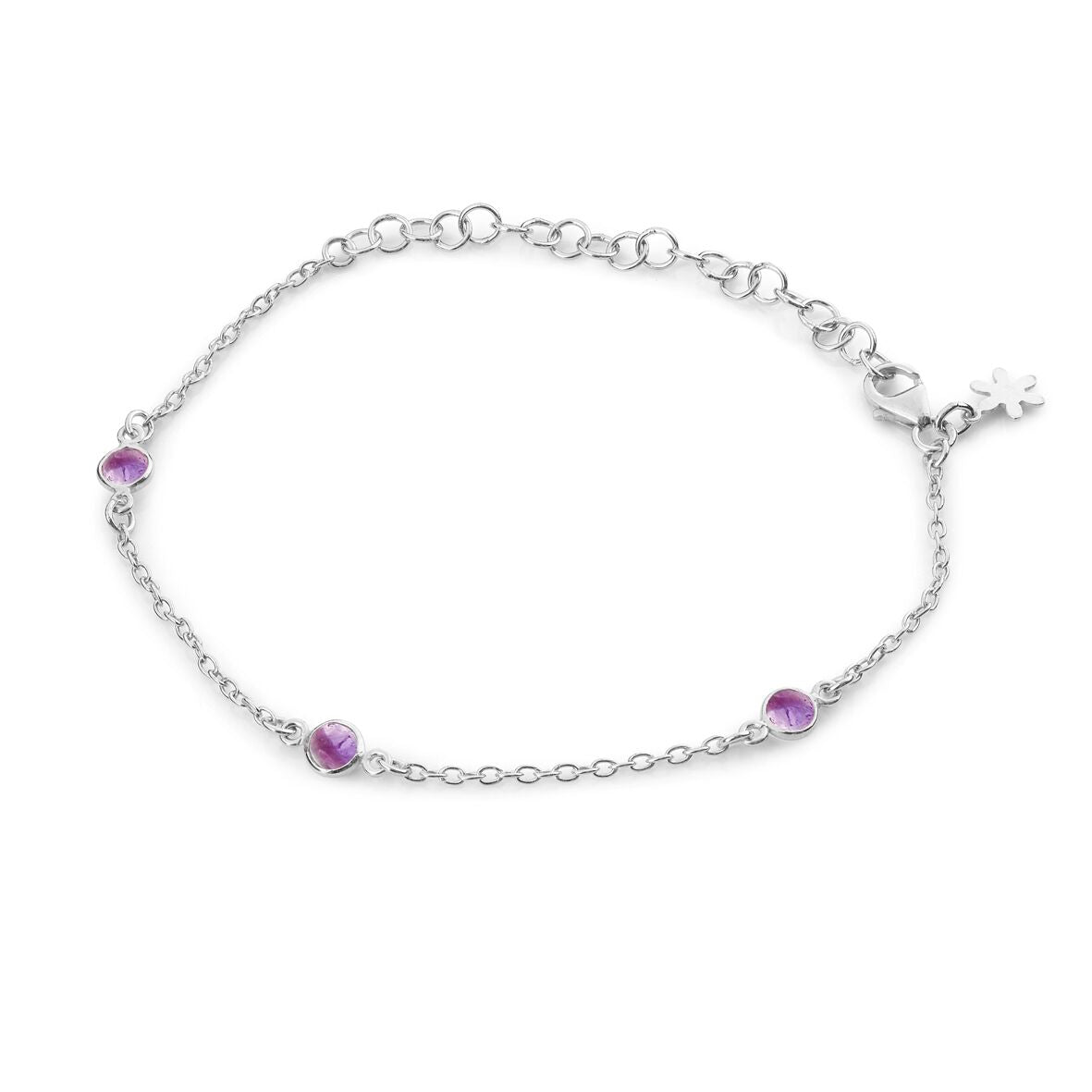 Susanne Friis Bjørner Armbånd Sfb Armbånd Sølv Med Lilla Ametyst 1585 118 - Armbånd  - 1233690095769