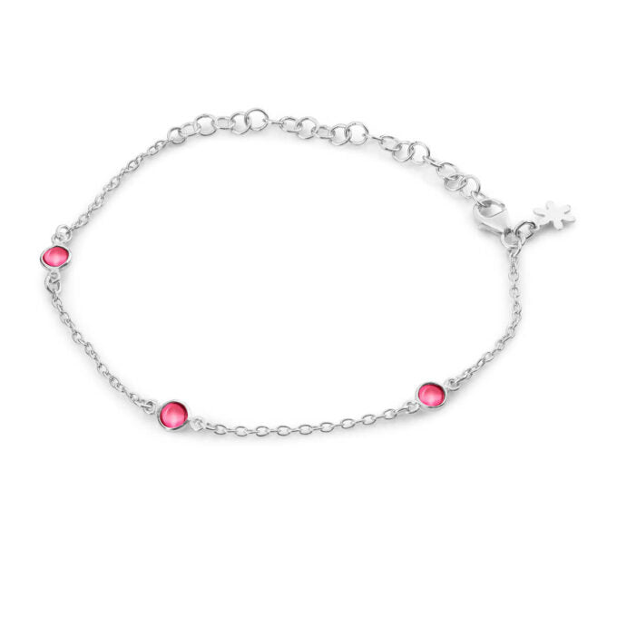 Pink Susanne Friis Bjørner Armbånd Sfb Armbånd Sølv Med Krystaller 1585 183 - Armbånd  - 1233690165417