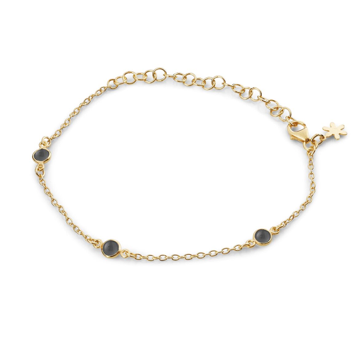 Sort Susanne Friis Bjørner Armbånd Sfb Armbånd Forgyldt Med Agat 1585 101 - Armbånd  - 1233690095783