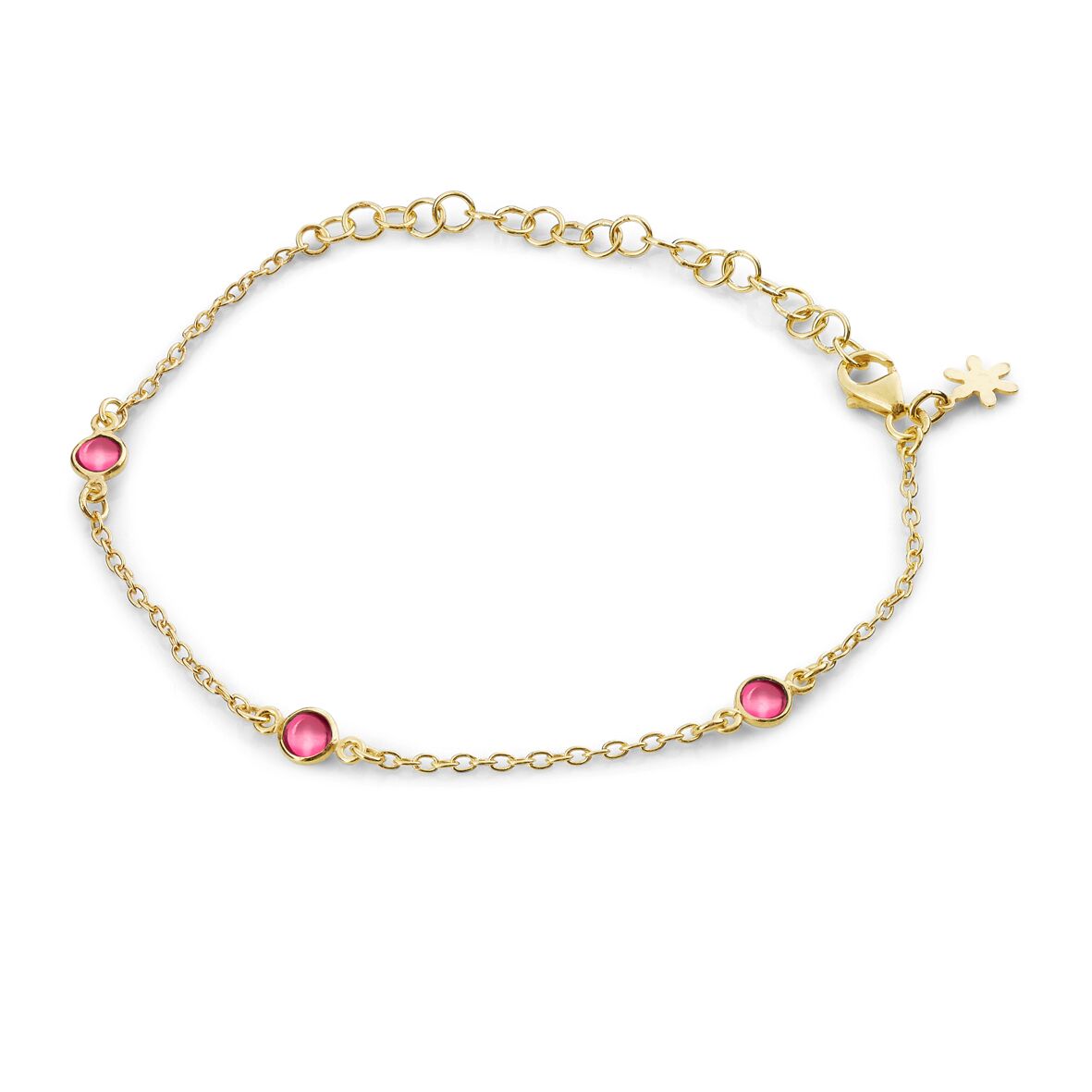 Pink Susanne Friis Bjørner Armbånd Sfb Armbånd Forgyldt Med Krystaller 1585 183 - Armbånd  - 1233690095820