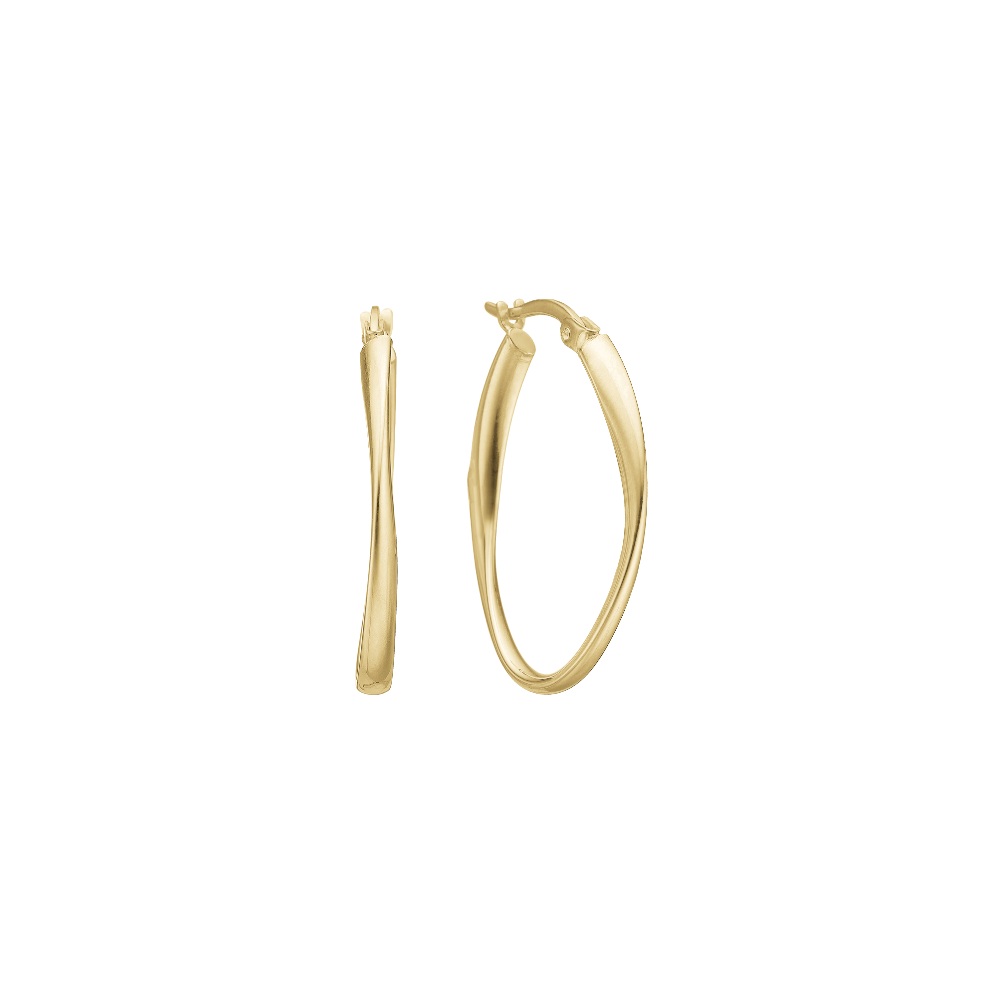 Aagaard Ovale Creoler Karat Guld 1670 - Aagaard Øreringe  - 1233690234250