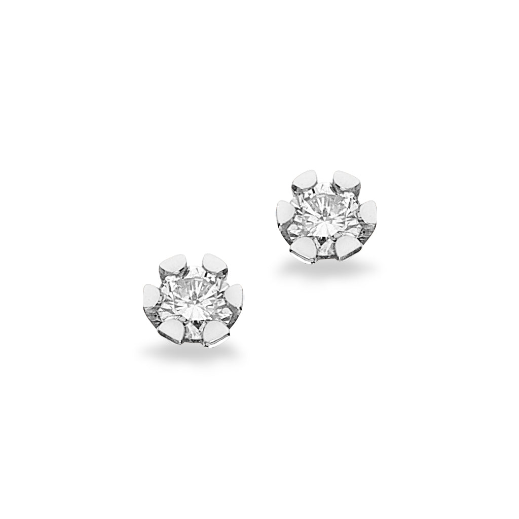 Hvid Scrouples Vida Guld øreringe Med Diamanter 10ct 1814 - Scrouples Øreringe  - 1233690172828