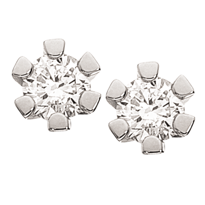 Hvid Scrouples Vida Guld øreringe Med Diamanter 15ct 1814 - Scrouples Øreringe  - 1233690173061