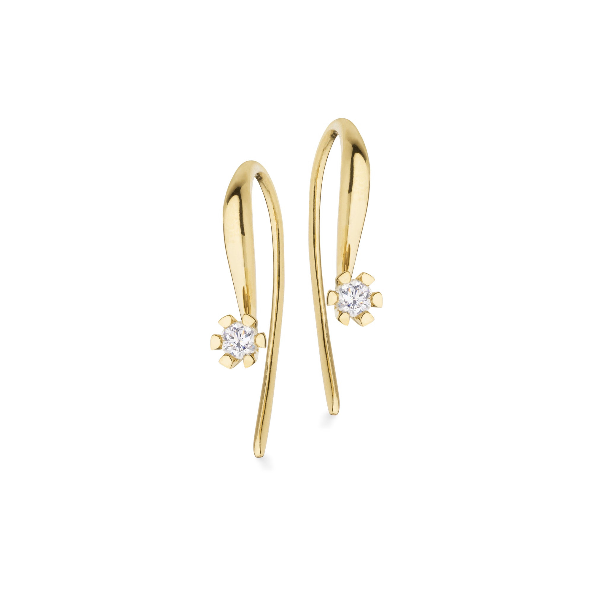 Scrouples Vida Guld ørebøjle Med Diamant 10ct 1823 - Scrouples Øreringe  - 1233690215730