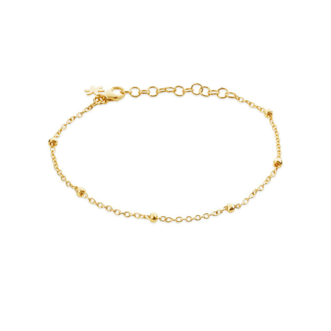 Susanne Friis Bjørner Armbånd Sfb Forgyldt Sølv Armbånd Med Små Kugler 1832 - Armbånd  - 1233690162805