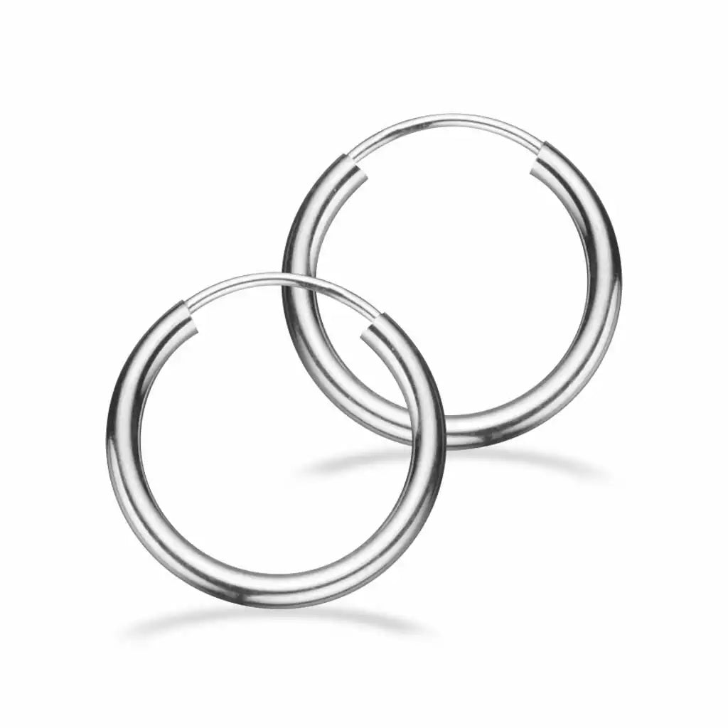 Scrouples Creoler Lavet Sølv 15mm 190112 - Scrouples Øreringe  - 1233690143187