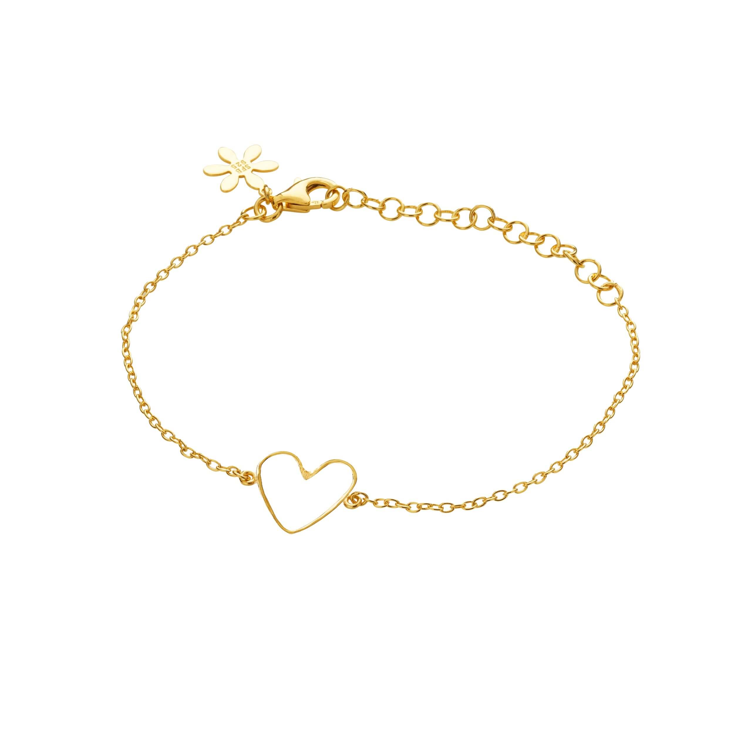 Susanne Friis Bjørner Armbånd Sfb Forgyldt Sølv Armbånd Med Hjerte 1910 - Armbånd  - 1233690227986