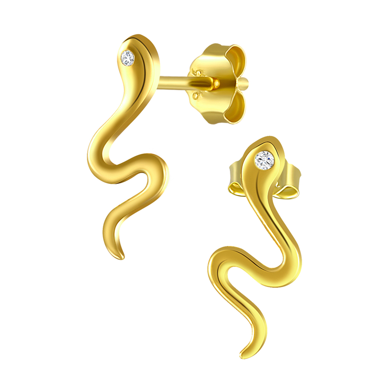 Donnatella Forgyldt Snake - Donnatella Øreringe