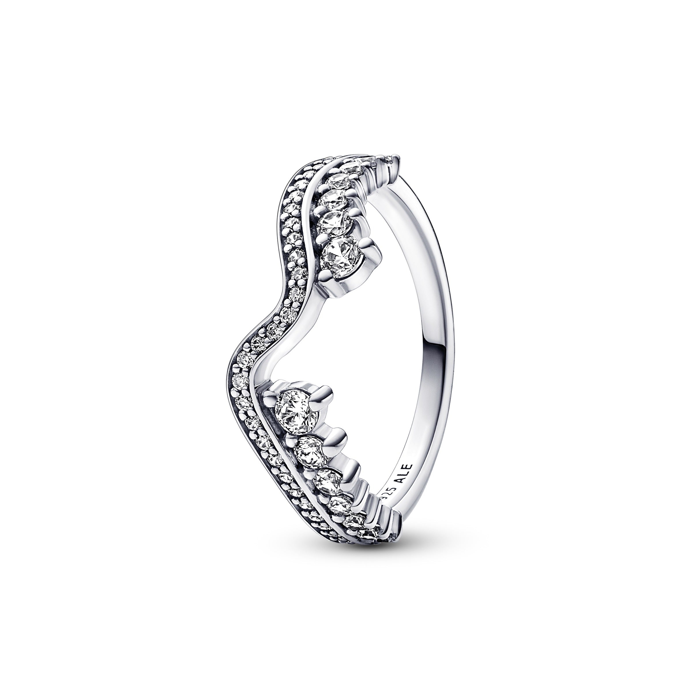 Pandora Asymetrisk Wave Sparkling Ring 192543c01 - Pandora Fingerringe  - 1233690192598