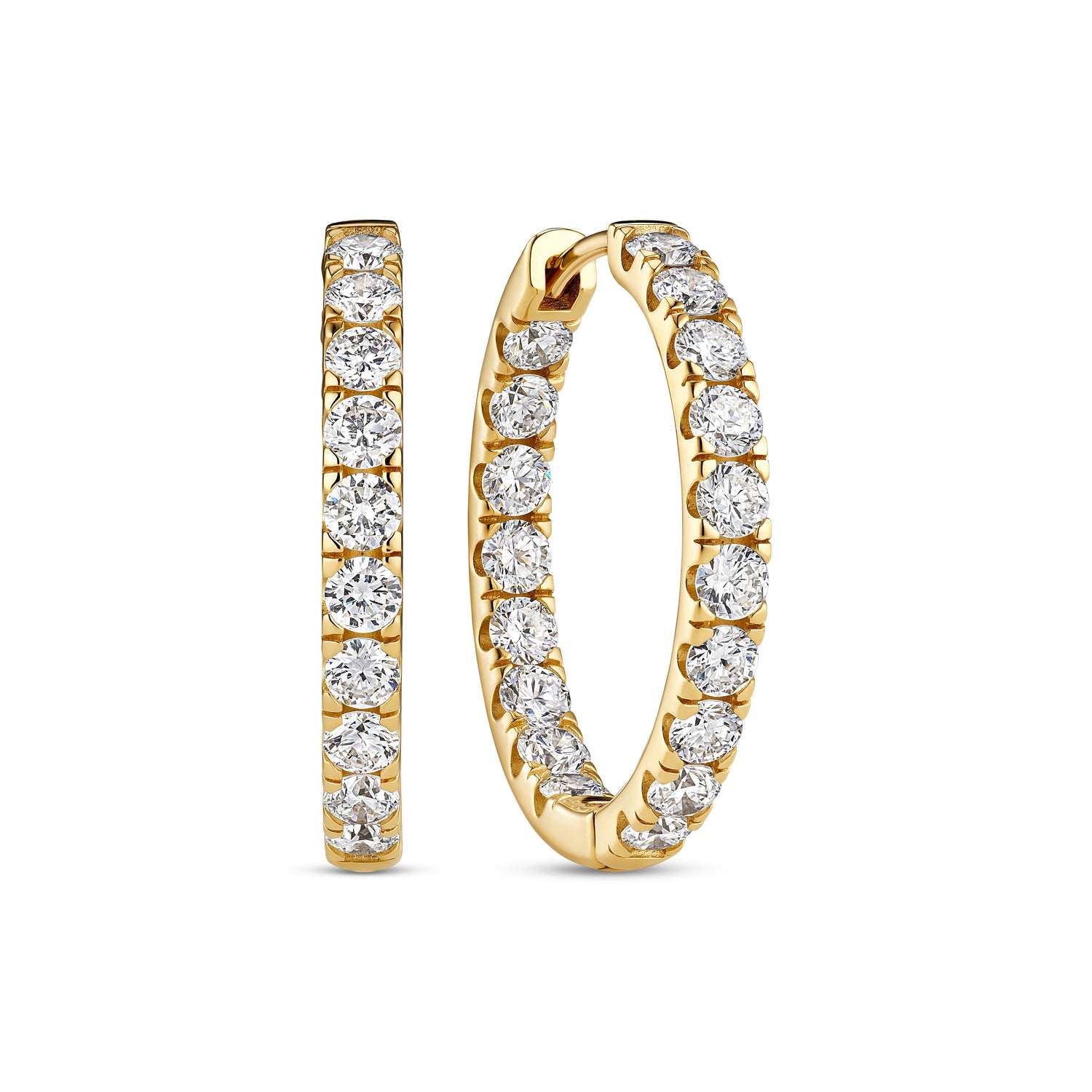 Hvid Alba Eternity Guld Guld Lab Grown Diamanter - Øreringe  - 5701699098204