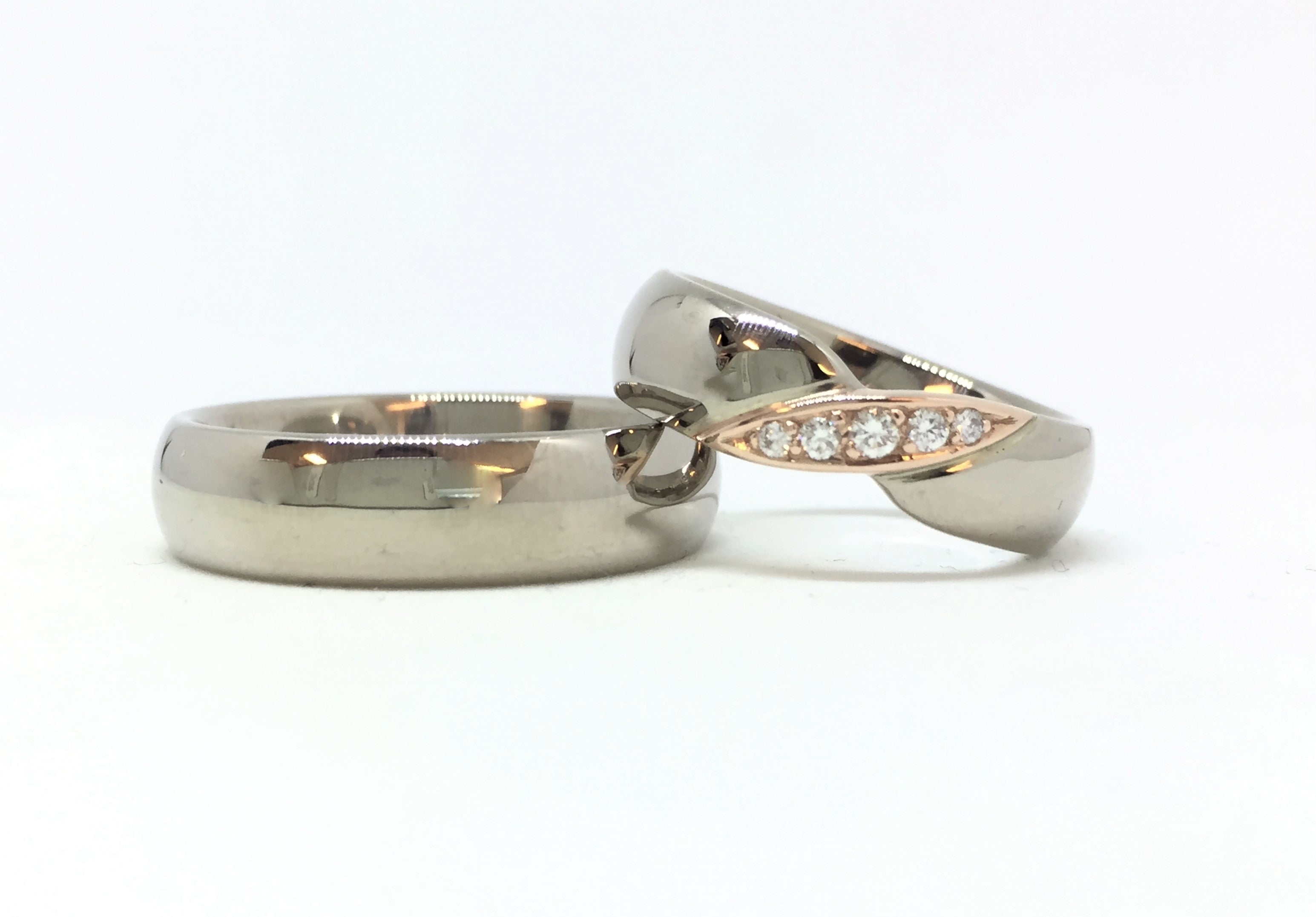 Rosa Lind Vielsesringe Ct6 Vielsesringe Hvidguld Guld - Lind Vielsesringe