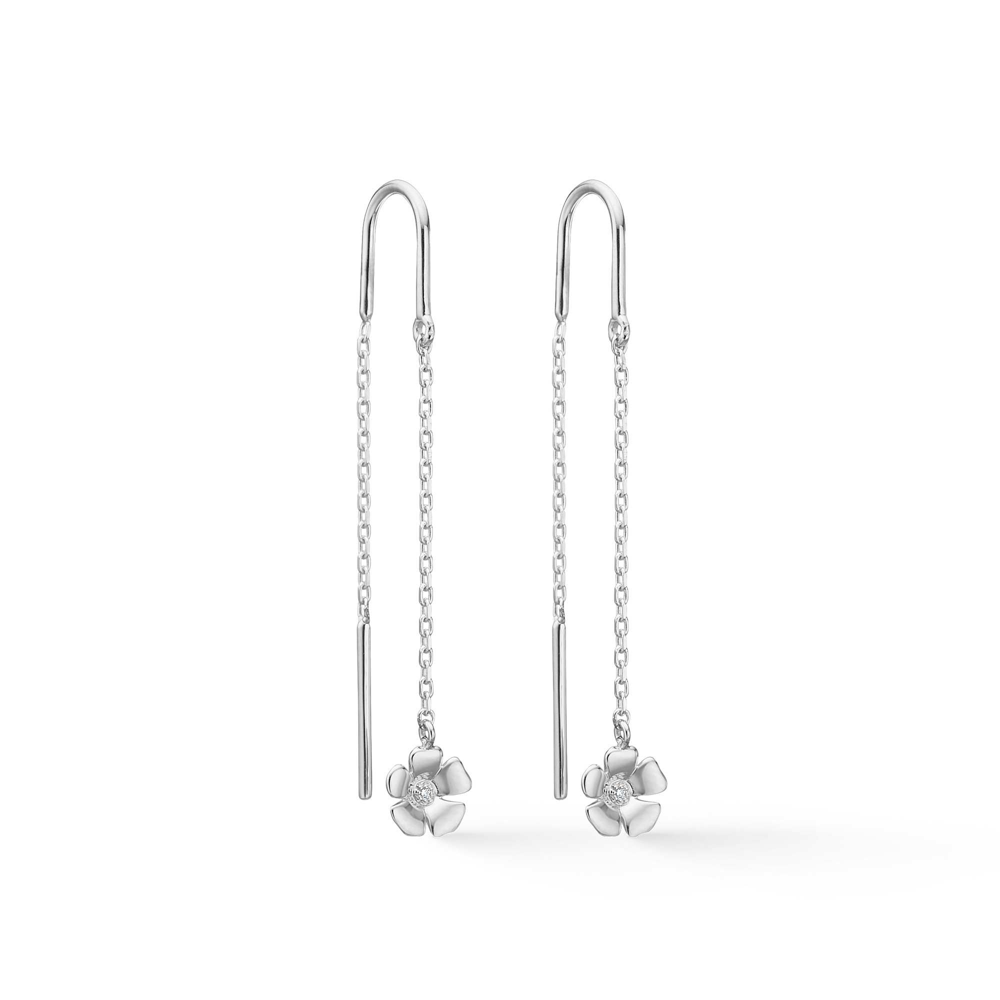 Hvid Mads Fleur Sølv øreringe Med Topas 2106108 - Mads Z Øreringe