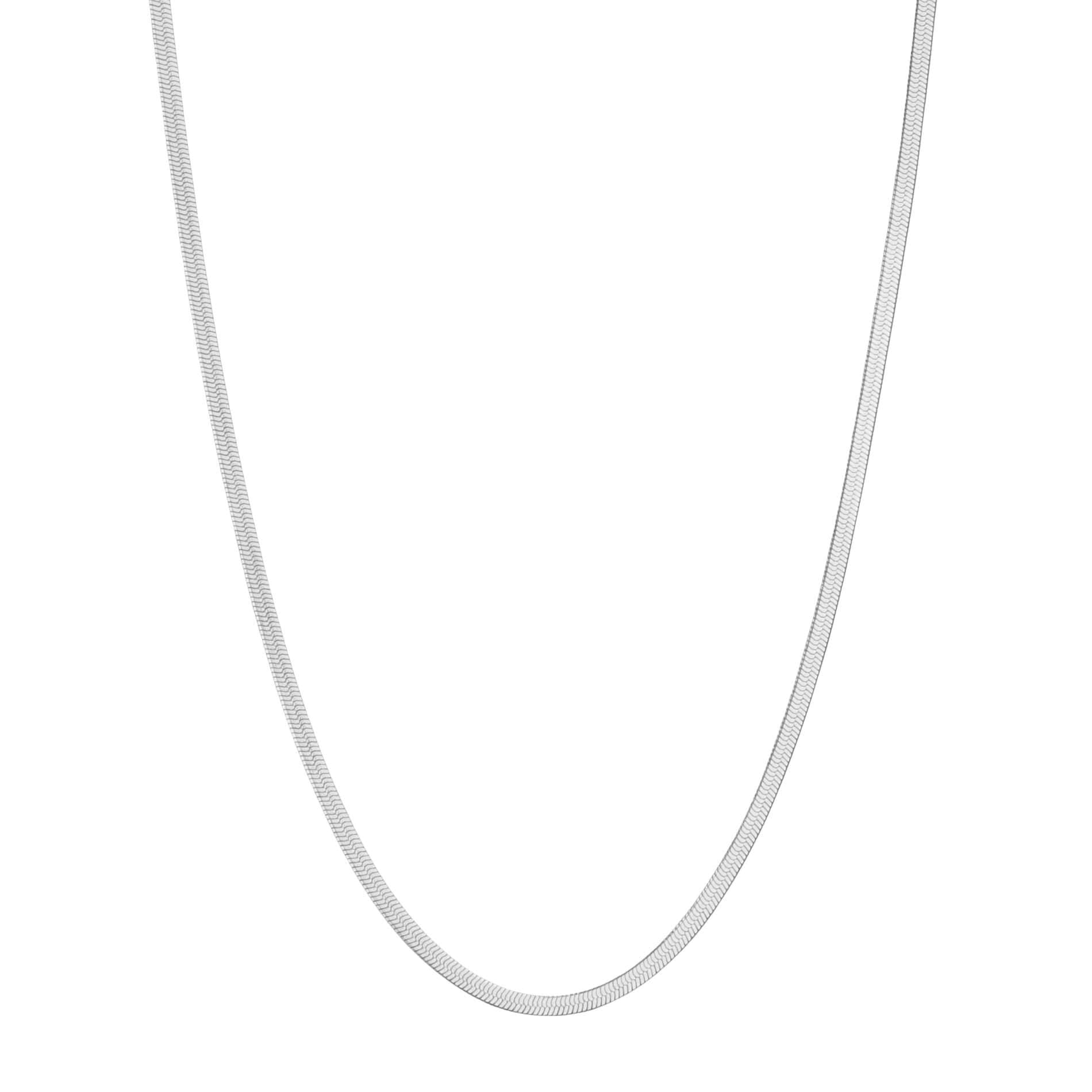 Flora Vandtæt 2mm Snake Halskælde Sølv - Halskæder