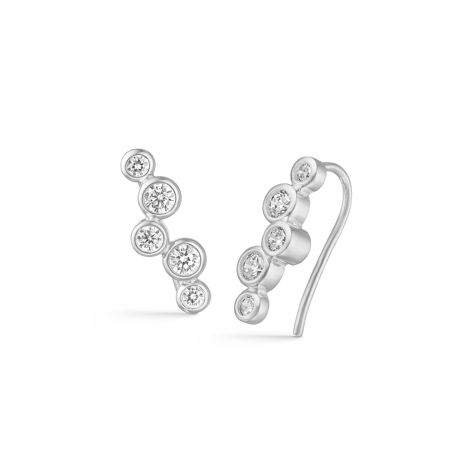 Randers Sølv Earcrawler Med Sten Zirkonia 248213 - Randers Sølv Øreringe  - 1233690234472