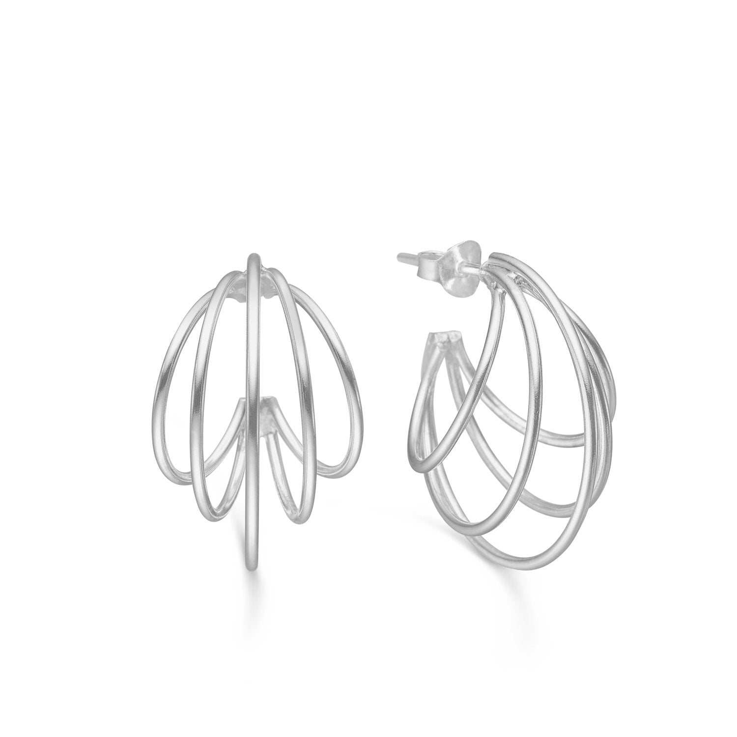 Randers Sølv Creolerm Med Sølv Tråde 240113 - Randers Sølv Øreringe  - 1233690204536