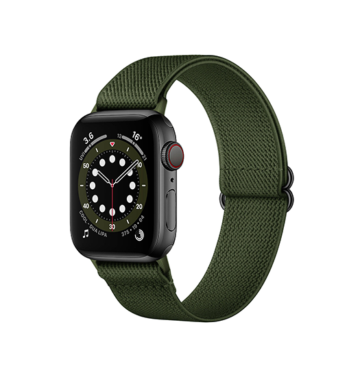 Grøn Apple Watch 42mm Polyester Nylon Rem Armbånd - Polyester Armbånd
