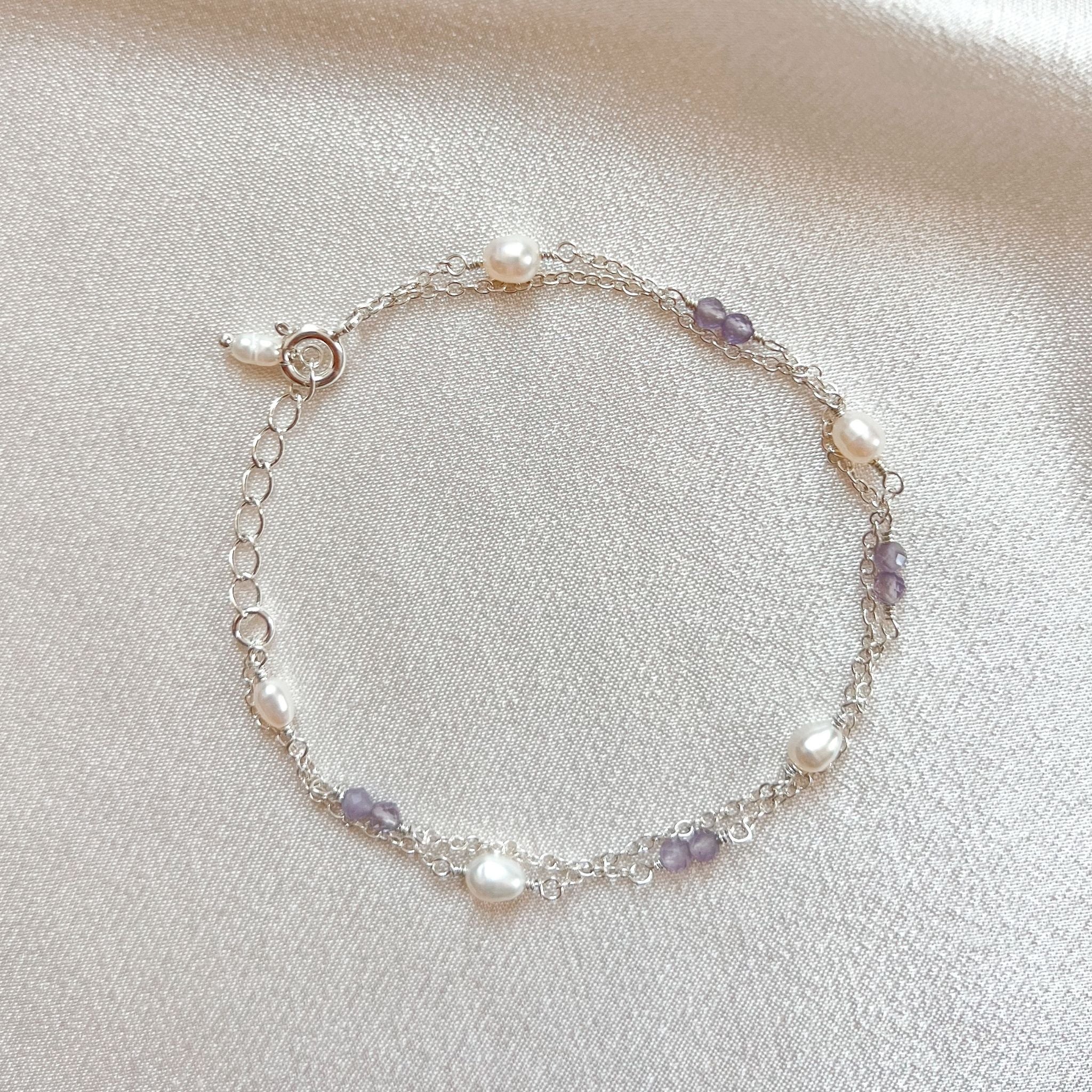 Sølv Magda Armbånd - Perle Fryd Armbånd