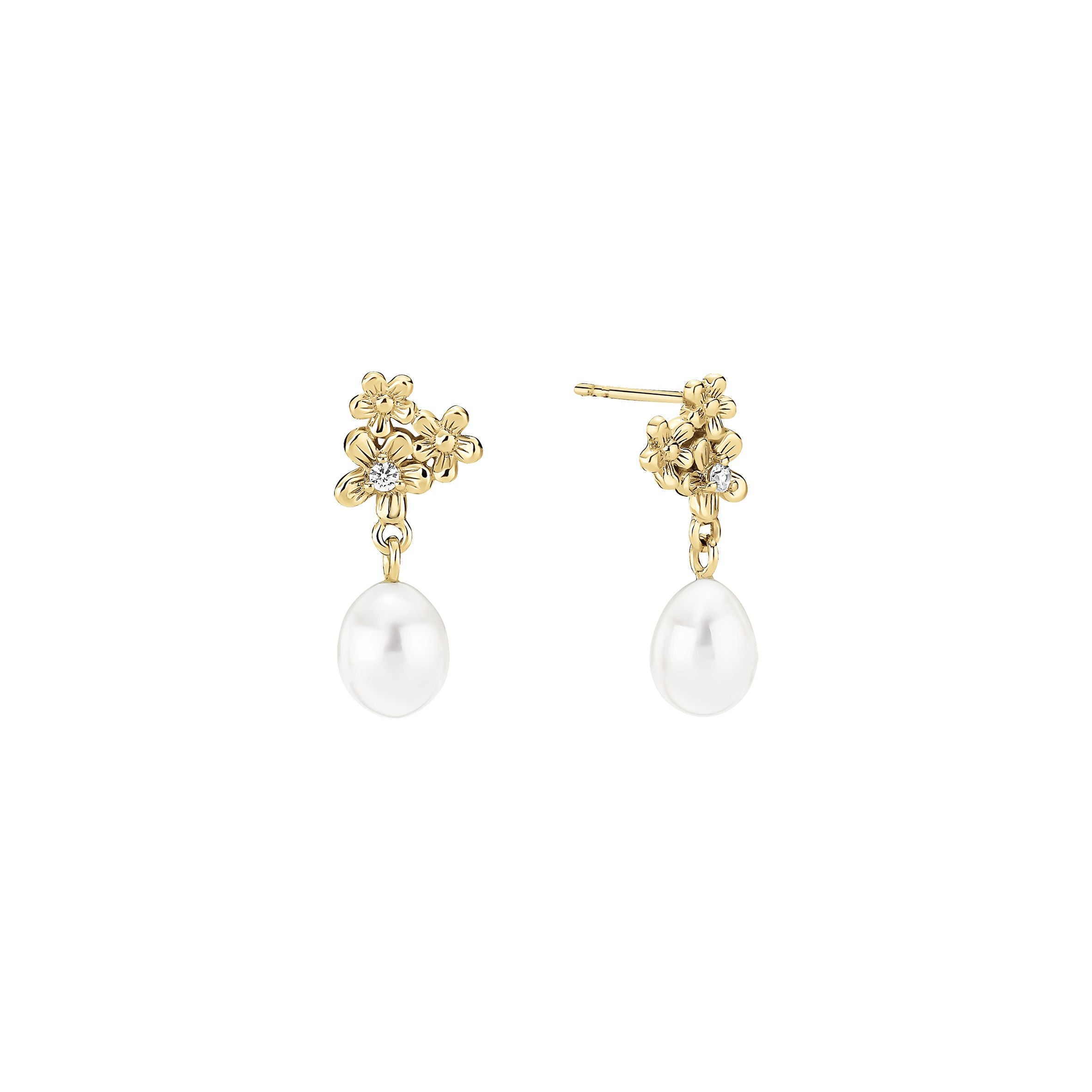 Lund Copenhagen Karat Guld øreringe Med Perle 3091360 - Lund Øreringe