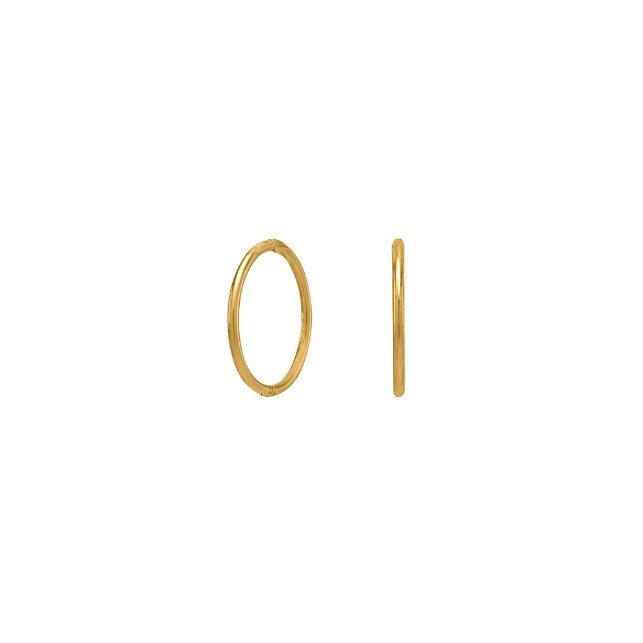 Nordahl Karat Guld Klik Creol 9mm 30162060300 - Nordahl Øreringe  - 1233690118352