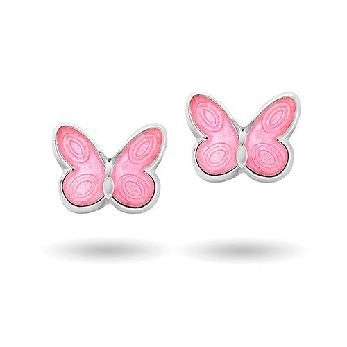Pink Piaampper Pia & Per Sommerfugle ørestikker Med Emalje 3200601 - Pia&per Øreringe  - 1233690116211