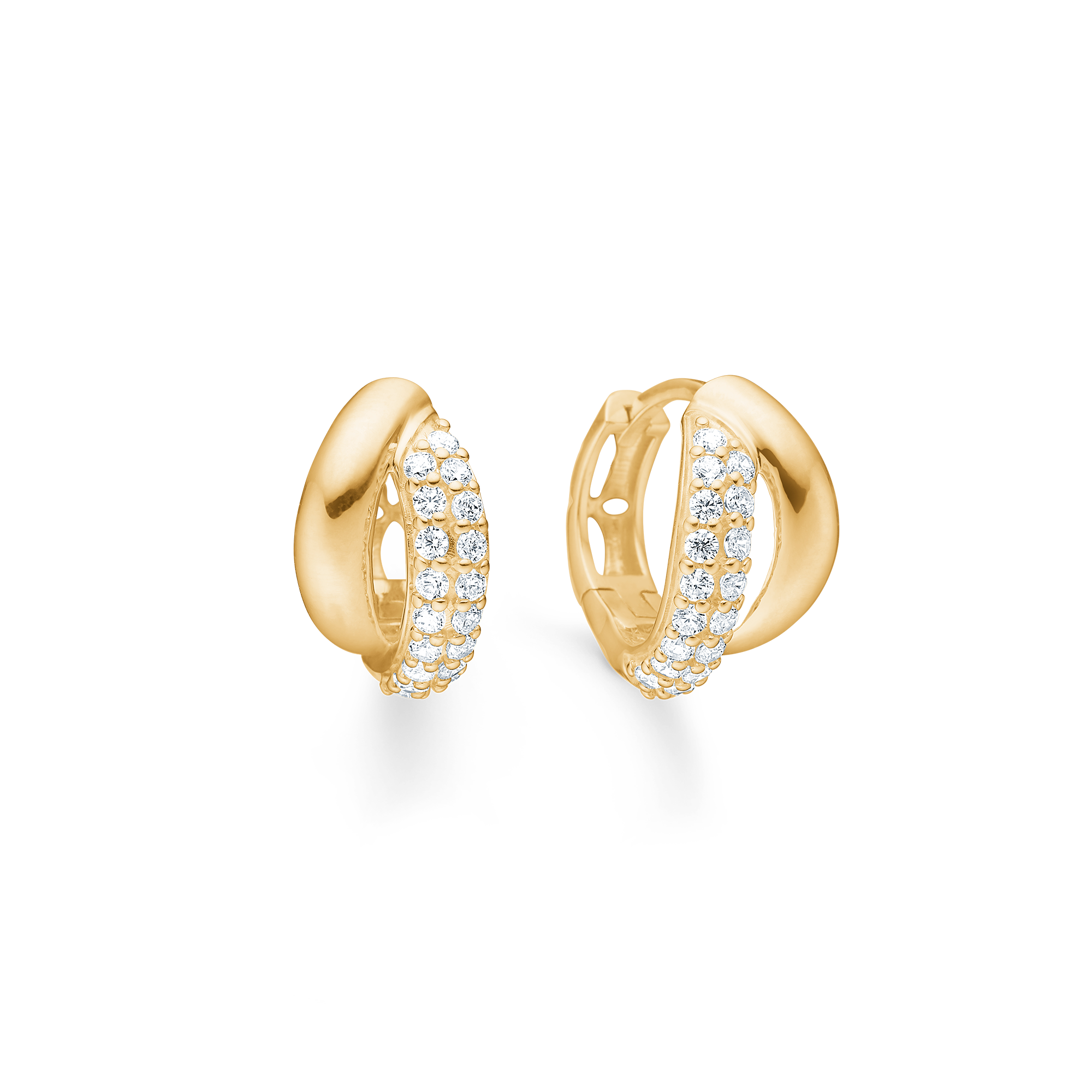 Mads Celia Karat Klik Creoler Med Zirkonia 3317009 - Mads Z Øreringe
