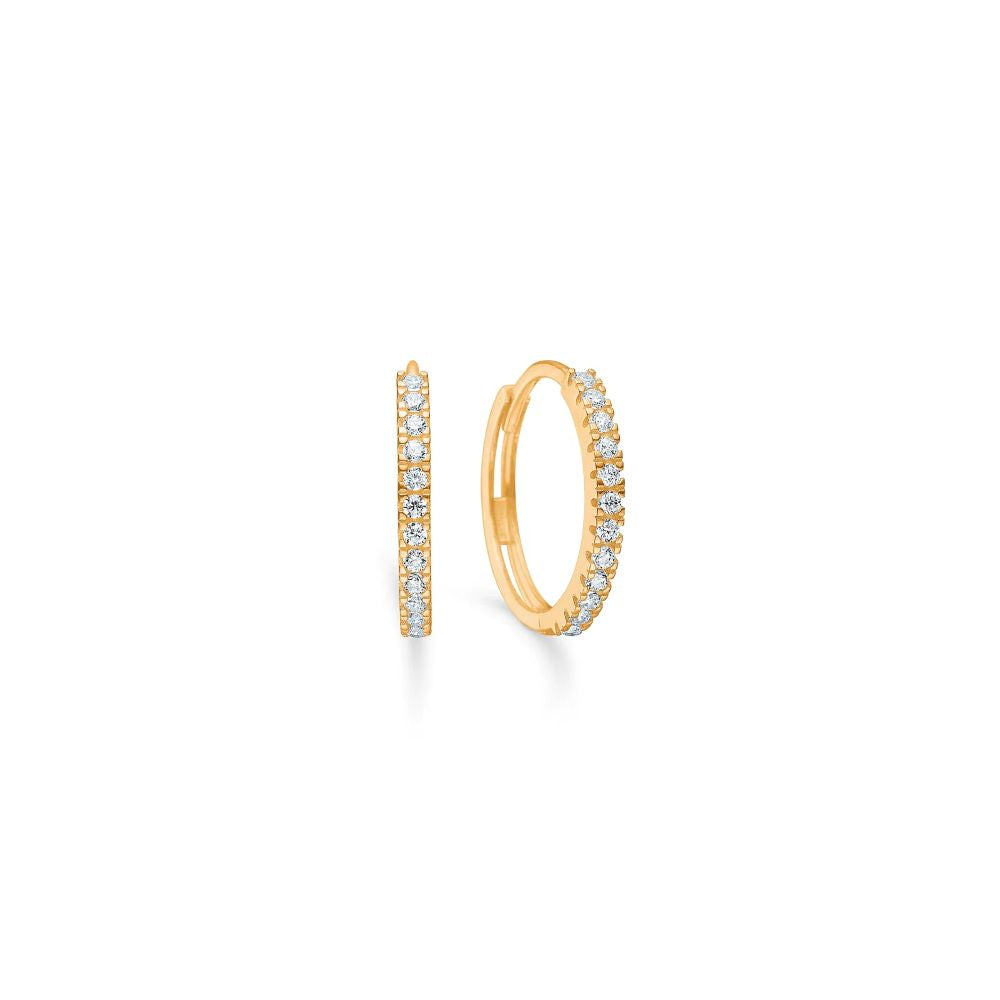 Mads Sparkle 8kt Creoler Med Sten 3317166 - Mads Z Øreringe