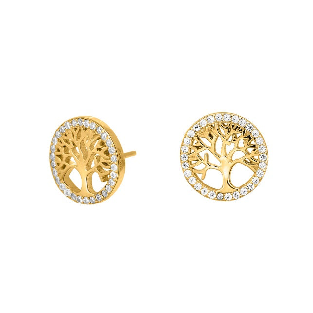 Joanli Nor Forgyldte Sølv ørestikker Med Livets Træ 30451655900 - Joanli Nor Øreringe  - 1233690120362