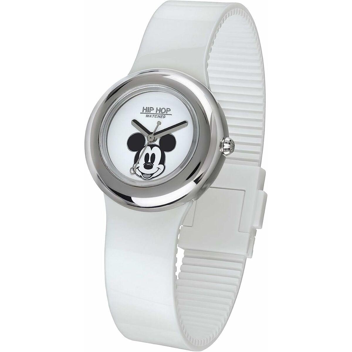 Hvid Hip Hop Unisex Armbåndsur Mickey Metal White - Urban Sound Armbånd  - 7612901717791