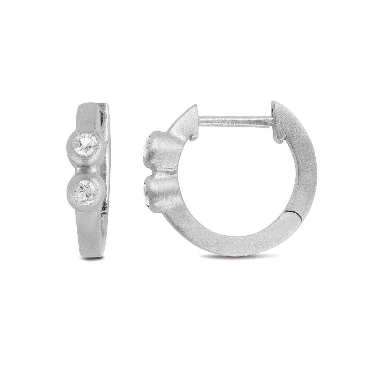 Bybiehl Lucy Hoops Sølv Med Sten 039a - Bybiehl Øreringe  - 1233690215273