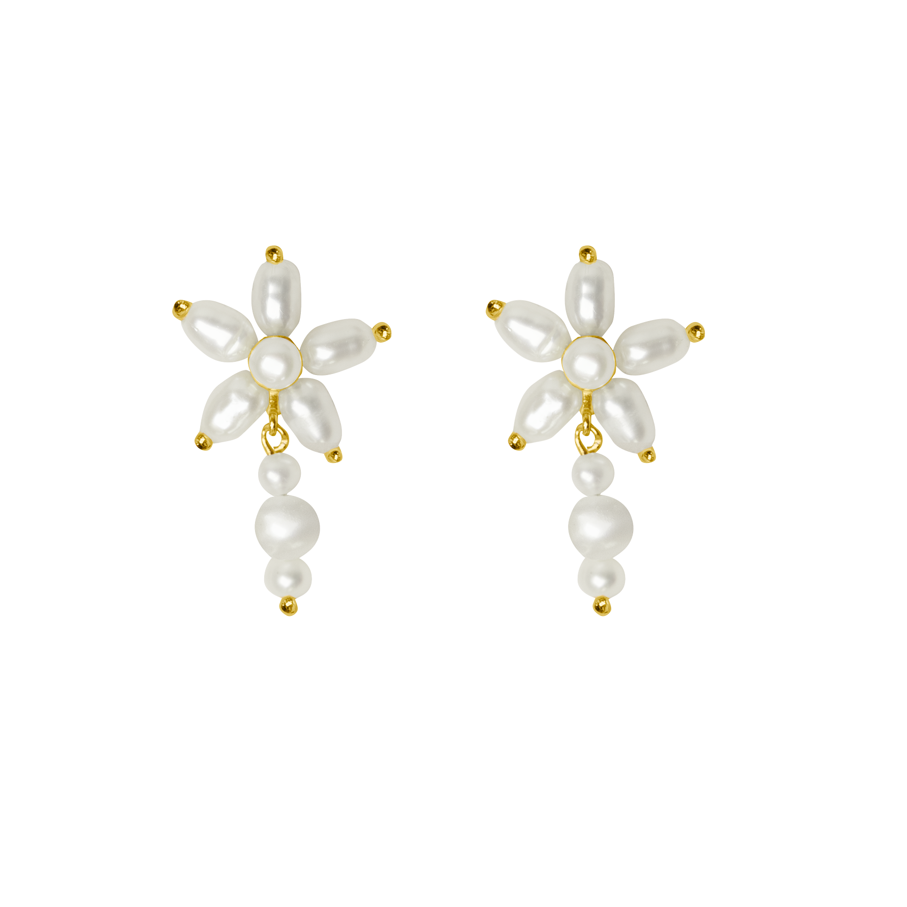 Bybiehl Pearl Signatur øreringe Med Perler Forgyldt Sølv 039wp - Bybiehl Øreringe  - 1233690227634