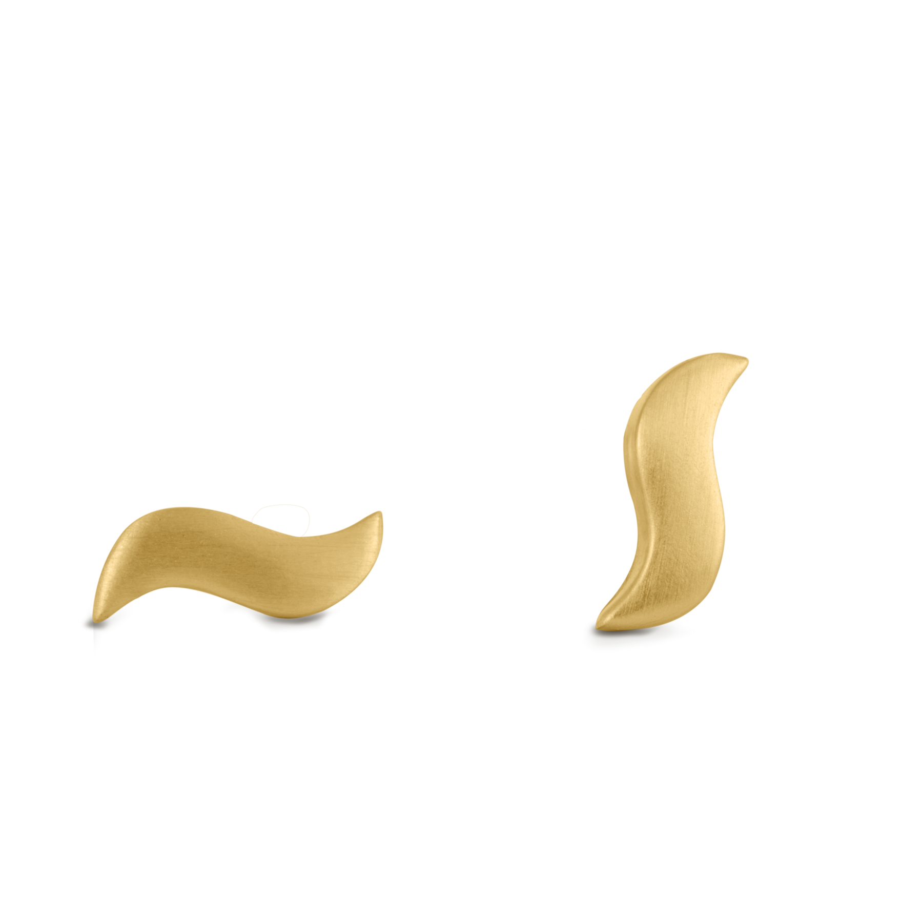Bybiehl Wave ørestikker Guldbelagt Sølv 4024 - Bybiehl Øreringe  - 1233690187471