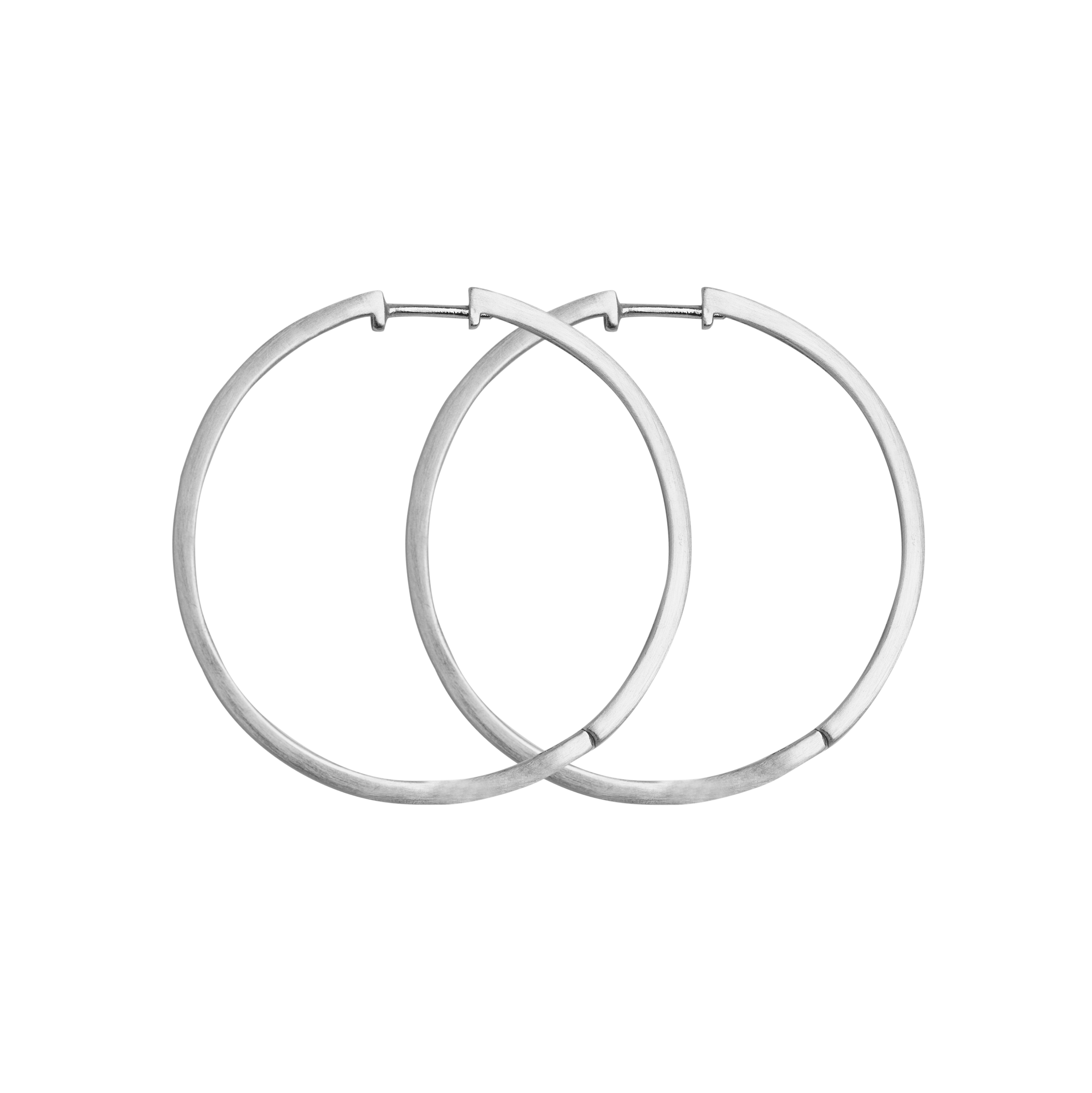 Bybiehl Grace Hoops Sølv 35mm 5004 - Bybiehl Øreringe