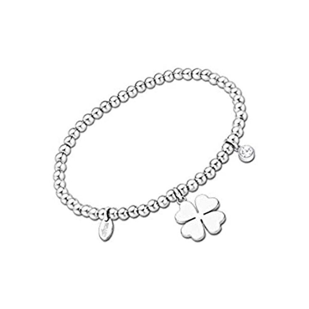 Lotus Armbånd Til Kvinder Ls2170 Elastisk Perlearmbånd Med Firkløver - Lotus Armbånd  - 8430622765445
