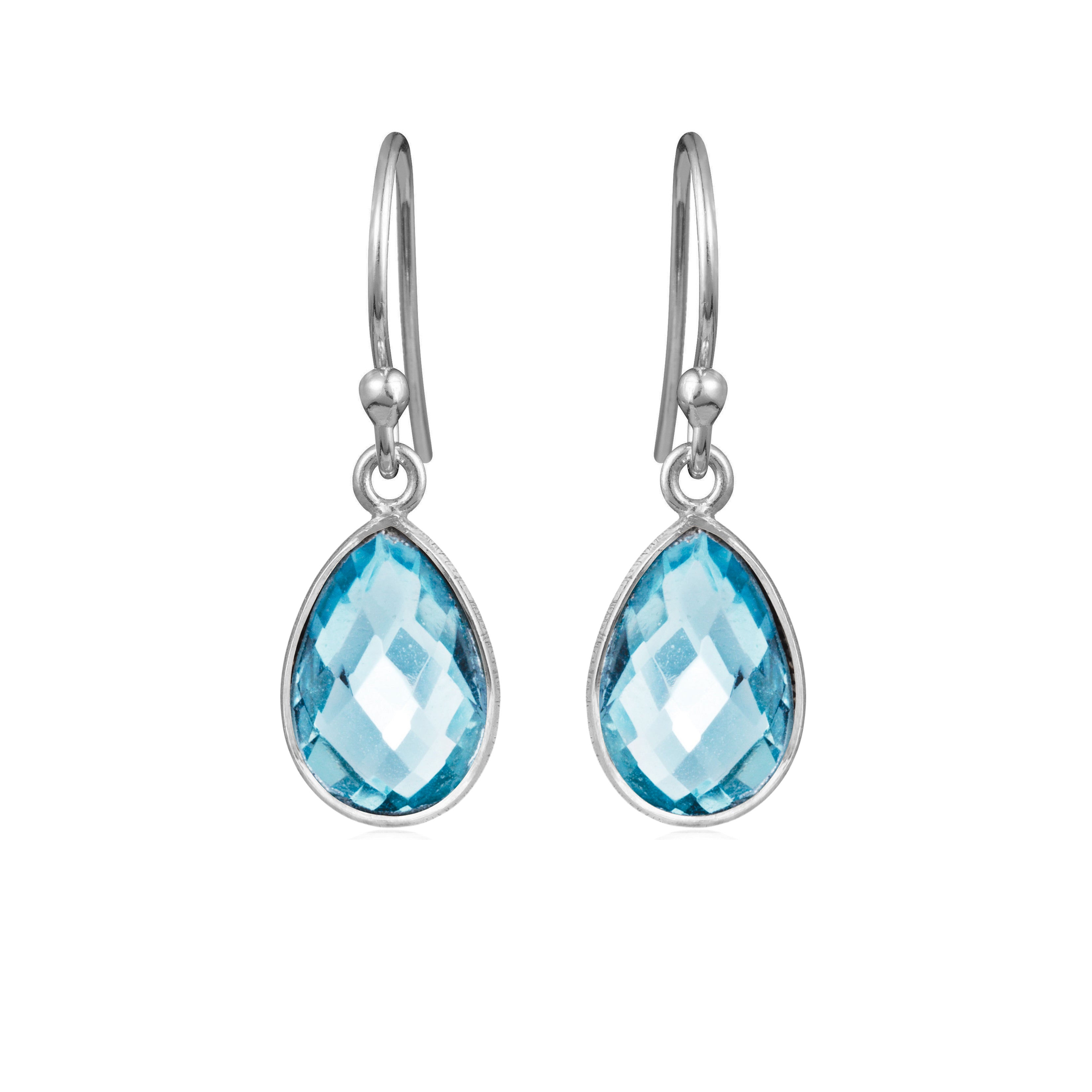 Susanne Friis Bjørner Sfb Ørekroge Med Lyseblå Syntetisk Topas 4068 186 - Øreringe  - 1233690053660