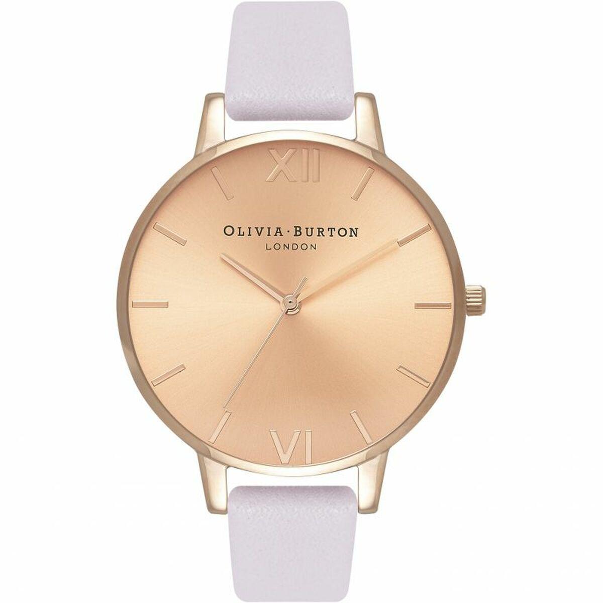 Pink Olivia Burton Dameur Ob16bd110 Armbåndsur Gylden Med Violet Rem - Olivia Burton Armbånd  - 7613272297462