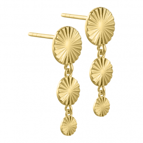Aqua Dulce Line Coin øreringe Forgyldt - Aqua Dulce Øreringe