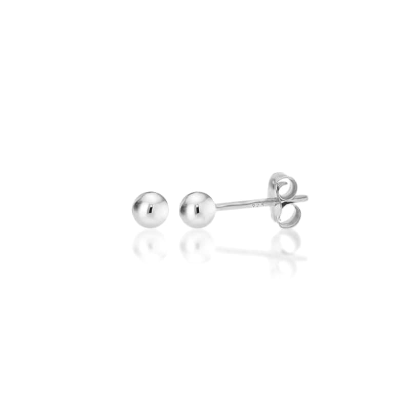 Shiny Ball Earstud Silver - Aqua Dulce Øreringe  - 5740013846862